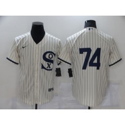 MLB Chicago White Sox 74 Eloy Jimenez Cream Nike 2021 Field Of Dreams Player Cool Base Jersey