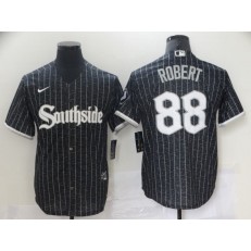 MLB Chicago White Sox 88 Luis Robert Black 2021 City Connect Cool Base Jersey