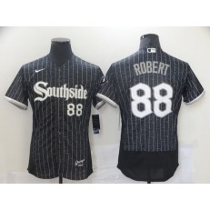 MLB Chicago White Sox 88 Luis Robert Black 2021 City Connect Flexbase Jersey
