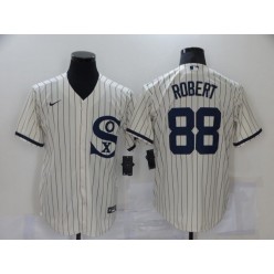 MLB Chicago White Sox 88 Luis Robert Cream Nike 2021 Field Of Dreams Cool Base Jersey
