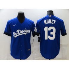 MLB Los Angeles Dodgers 13 Max Muncy Royal 2021 City Connect Cool Base Jersey