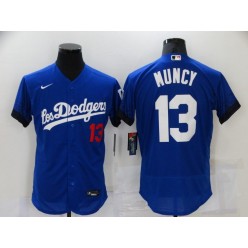 MLB Los Angeles Dodgers 13 Max Muncy Royal 2021 City Connect Flexbase Jersey