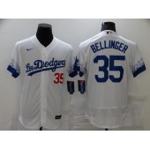 MLB Los Angeles Dodgers 35 Cody Bellinger White 2021 City Connect Flexbase Jersey