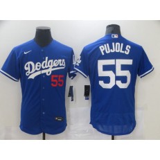 MLB Los Angeles Dodgers 55 Albert Pujols Royal 2020 Nike Flexbase Jersey