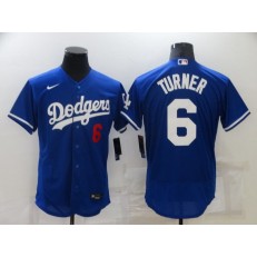 MLB Los Angeles Dodgers 6 Trea Turner Royal Nike Flexbase Jersey