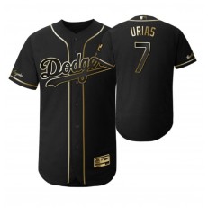 MLB Los Angeles Dodgers 7 Julio Urias Black Gold 2020 Nike Flexbase Jersey