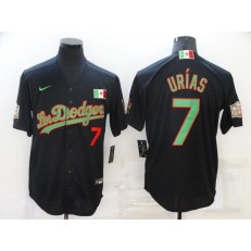 MLB Los Angeles Dodgers 7 Julio Urias Black Mexico Cool Base Jersey