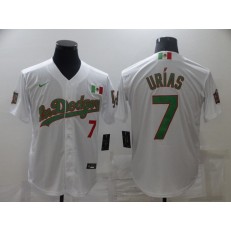 MLB Los Angeles Dodgers 7 Julio Urias White Mexico Cool Base Jersey