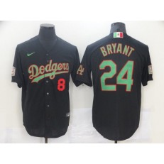 MLB Los Angeles Dodgers 8 & 24 Kobe Bryant Black World Series Nike Cool Base Jersey