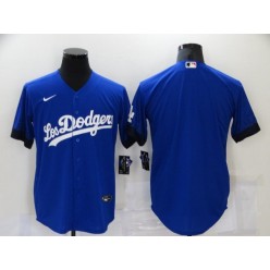 MLB Los Angeles Dodgers Blank Royal 2021 City Connect Cool Base Jersey