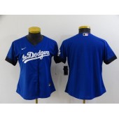 MLB Los Angeles Dodgers Blank Royal Women 2021 City Connect Cool Base Jersey