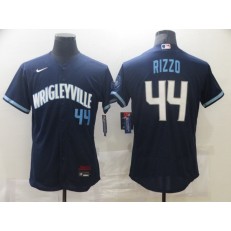 MLB Chicago Cubs 44 Wrigleyville Rizzo Navy 2021 City Connect Flexbase Jersey
