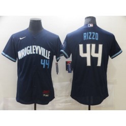 MLB Chicago Cubs 44 Wrigleyville Rizzo Navy 2021 City Connect Flexbase Jersey