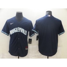 MLB Chicago Cubs Blank Navy 2021 City Connect Cool Base Jersey