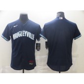 MLB Chicago Cubs Blank Navy 2021 City Connect Flexbase Jersey
