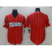 MLB Miami Marlins Blank Red 2021 City Connect Cool Base Jersey