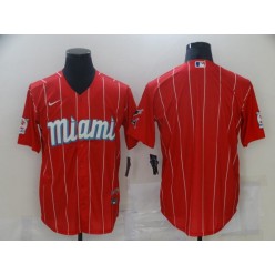 MLB Miami Marlins Blank Red 2021 City Connect Cool Base Jersey