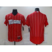 MLB Miami Marlins Blank Red 2021 City Connect Flexbase Jersey