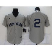 MLB New York Yankees 2 Derek Jeter Gray Nike 2021 Field Of Dreams Cool Base Jersey