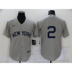 MLB New York Yankees 2 Derek Jeter Gray Nike 2021 Field Of Dreams Cool Base Jersey