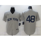 MLB New York Yankees 48 Anthony Rizzo Gray Nike 2021 Field Of Dreams Cool Base Jersey