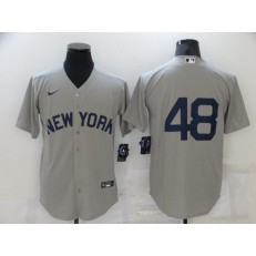 MLB New York Yankees 48 Anthony Rizzo Gray Nike 2021 Field Of Dreams Cool Base Jersey