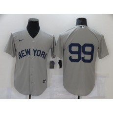 MLB New York Yankees 99 Aaron Judge Gray Nike 2021 Field Of Dreams Cool Base Jersey