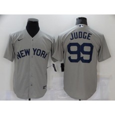 MLB New York Yankees 99 Aaron Judge Gray Nike 2021 Field Of Dreams Cool Base Jerseys