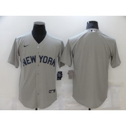 MLB New York Yankees 99 Blank Gray Nike 2021 Field Of Dreams Cool Base Jersey