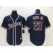 MLB San Diego Padres 23 Fernando Tatis Jr. Navy Nike Throwback Cool Base Jersey