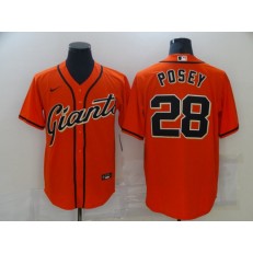 MLB San Francisco Giants 28 Buster Posey Orange 2020 Nike Cool Base Jersey