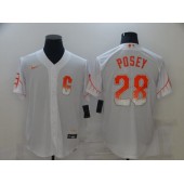 MLB San Francisco Giants 28 Buster Posey White Nike 2021 City Connect Cool Base Jersey