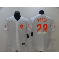 MLB San Francisco Giants 28 Buster Posey White Nike 2021 City Connect Cool Base Jersey