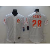 MLB San Francisco Giants 28 Buster Posey White Nike 2021 City Connect Flexbase Jersey