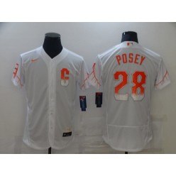 MLB San Francisco Giants 28 Buster Posey White Nike 2021 City Connect Flexbase Jersey