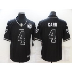 Las Vegas Raiders #4 Derek Carr Black 60th Shadow Vapor Limited Jersey
