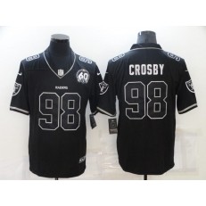 Las Vegas Raiders #98 Maxx Crosby Black 60th Shadow Vapor Limited Jersey