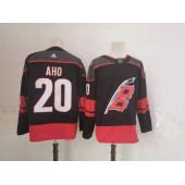 Carolina Hurricanes #20 Sebastian Aho Black 2020-21 Reverse Retro Adidas Jersey