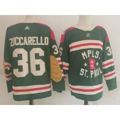 Minnesota Wild #36 Mats Zuccarello Green 2022 Winter Classic Adidas Jersey
