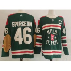 Minnesota Wild #46 Jared Spurgeon Green 2022 Winter Classic Adidas Jersey