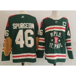 Minnesota Wild #46 Jared Spurgeon Green 2022 Winter Classic Adidas Jersey