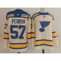 St Louis Blues #57 David Perron Cream 2022 Winter Classic Adidas Jersey