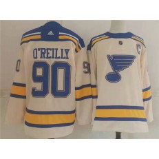 St Louis Blues #90 Ryan O'Reilly Cream 2022 Winter Classic Adidas Jersey