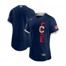 MLB Cleveland Indians Blank Navy Nike 2021 MLB All-Star Flexbase Jersey