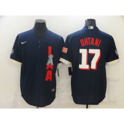 MLB Los Angeles Angels 17 Shohei Ohtani Navy Nike 2021 MLB All-Star Cool Base Jersey