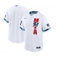 MLB Miami Marlins Blank White Nike 2021 MLB All-Star Cool Base Jersey