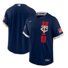 MLB Minnesota Twins Blank Navy Nike 2021 MLB All-Star Flexbase Jersey