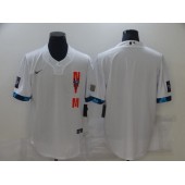 MLB New York Mets Blank White Nike 2021 MLB All-Star Cool Base Jersey