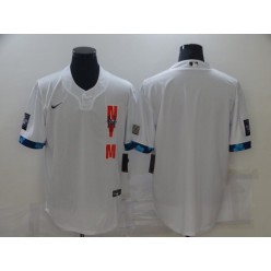 MLB New York Mets Blank White Nike 2021 MLB All-Star Cool Base Jersey