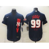 MLB New York Yankees 99 Aaron Judge Navy Nike 2021 MLB All-Star Flexbase Jersey